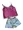 Nuisette Top/Shorty Fushia Papillon