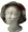 Bob simili cuir et tissu Bleu Canard/Fleurs Rouge